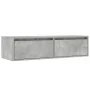 Mueble de TV con luces LED gris hormigón 100X35,5x25 cm de , Muebles TV - Ref: Foro24-860241, Precio: 78,67 €, Descuento: %