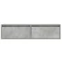 Mueble de TV con luces LED gris hormigón 100X35,5x25 cm de , Muebles TV - Ref: Foro24-860241, Precio: 78,67 €, Descuento: %