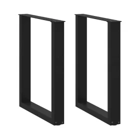 Patas para mesa de centro en forma de U 2 uds acero negro by , Table legs - Ref: Foro24-4013180, Price: 76,67 €, Discount: %