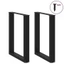 Patas para mesa de centro en forma de U 2 uds acero negro by , Table legs - Ref: Foro24-4013180, Price: 76,67 €, Discount: %