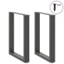 Patas mesa centro forma U 2uds antracita 60x(72-73)cm acero de , Patas para mesas - Ref: Foro24-4013182, Precio: 77,42 €, Des...