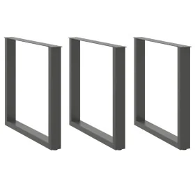 Patas mesa centro forma U 3 uds antracita 90x(72-73) cm acero de , Patas para mesas - Ref: Foro24-4013210, Precio: 134,33 €, ...