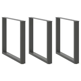 Patas mesa centro forma U 3 uds antracita 80x(72-73) cm acero de , Patas para mesas - Ref: Foro24-4013206, Precio: 127,09 €, ...