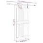 Puerta corredera con herrajes madera maciza de pino 100x210 cm von , Türen - Ref: Foro24-3332747, Preis: 231,78 €, Rabatt: %