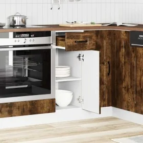 Mueble bajo de cocina Kalmar de madera ingeniería roble ahumado de , Armarios de cocina - Ref: Foro24-853462, Precio: 67,65 €...