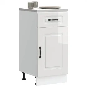 Mueble bajo cocina Kalmar madera ingeniería blanca alto brillo by , Kitchen cabinets - Ref: Foro24-853469, Price: 87,13 €, Di...