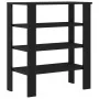 Mueble zapatero madera contrachapada negro 61x32x70 cm de , Zapateros y organizadores de calzado - Ref: Foro24-859843, Precio...
