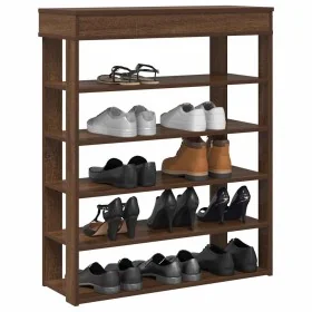 Mueble zapatero madera de ingeniería marrón roble 80x30x98 cm de , Zapateros y organizadores de calzado - Ref: Foro24-859938,...