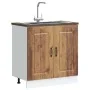 Mueble bajo para fregadero Kalmar madera vieja 80x46x81,5 cm de , Armarios de cocina - Ref: Foro24-853455, Precio: 77,75 €, D...