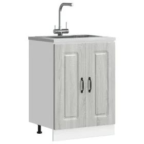 Mueble bajo para fregadero Kalmar gris sonoma 60x46x81,5 cm de , Armarios de cocina - Ref: Foro24-853443, Precio: 79,22 €, De...