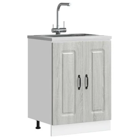 Mueble bajo para fregadero Kalmar gris sonoma 60x46x81,5 cm de , Armarios de cocina - Ref: Foro24-853443, Precio: 79,22 €, De...