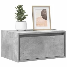 Mesita de noche de pared con luces LED gris hormigón de , Muebles TV - Ref: Foro24-860217, Precio: 54,41 €, Descuento: %