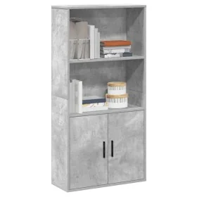 Estantería de madera de ingeniería gris hormigón 60x24x120 cm de , Librerías y estanterías - Ref: Foro24-860421, Precio: 67,8...