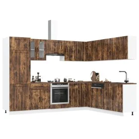 Mueble cocina Lucca roble ahumado 14 pzas madera contrachapada de , Armarios de cocina - Ref: Foro24-3314986, Precio: 1,00 €,...