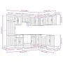 Mueble cocina Lucca roble ahumado 14 pzas madera contrachapada de , Armarios de cocina - Ref: Foro24-3314986, Precio: 1,00 €,...