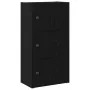 Librería de madera contrachapada roble negro 40x24x77 cm de , Librerías y estanterías - Ref: Foro24-860365, Precio: 53,26 €, ...