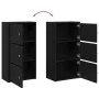 Librería de madera contrachapada roble negro 40x24x77 cm de , Librerías y estanterías - Ref: Foro24-860365, Precio: 53,26 €, ...