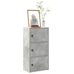 Estantería de madera de ingeniería gris hormigón 40x24x77 cm de , Librerías y estanterías - Ref: Foro24-860367, Precio: 52,84...