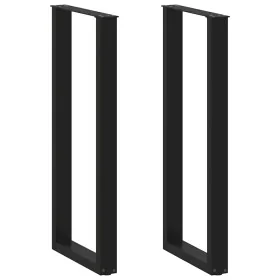 Patas de mesa de centro forma U 2uds acero negro 50x(110-111)cm by , Table legs - Ref: Foro24-4013244, Price: 138,75 €, Disco...