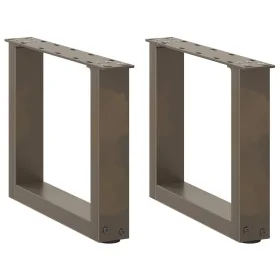 Patas de mesa centro forma U 2uds acero natural 40x(30-31) cm by , Table legs - Ref: Foro24-4013135, Price: 48,40 €, Discount: %