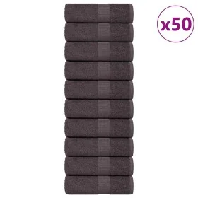 Toallas de jabón 50 uds antracita 30x30 cm 360 gsm 100% algodón de , Toallas - Ref: Foro24-136676, Precio: 51,64 €, Descuento: %