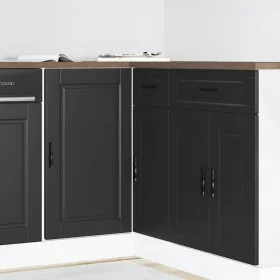 Mueble bajo de cocina Porto madera contrachapada negro de , Armarios de cocina - Ref: Foro24-854299, Precio: 79,06 €, Descuen...