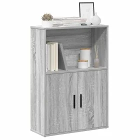 Estantería de madera de ingeniería gris sonoma 60x24x85 cm de , Librerías y estanterías - Ref: Foro24-860414, Precio: 64,98 €...