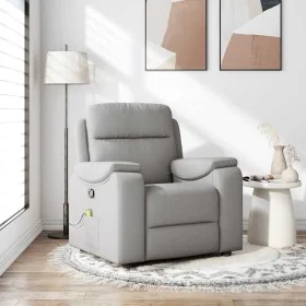 Sillón de masaje reclinable de tela gris nube de , Sillones - Ref: Foro24-4015699, Precio: 200,06 €, Descuento: %