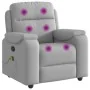 Sillón de masaje reclinable de tela gris nube de , Sillones - Ref: Foro24-4015699, Precio: 200,06 €, Descuento: %