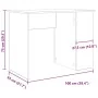 Escritorio de madera de ingeniería roble artesano 100x55x75 cm de , Escritorios - Ref: Foro24-855857, Precio: 73,16 €, Descue...