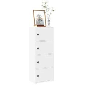 Estantería de madera de ingeniería blanca 40x24x102 cm de , Librerías y estanterías - Ref: Foro24-860373, Precio: 73,18 €, De...