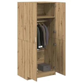 Armario de madera de ingeniería roble artesanal 80x52x180 cm de , Armarios roperos - Ref: Foro24-855883, Precio: 195,90 €, De...
