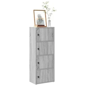 Estantería madera de ingeniería gris sonoma 40x24x102 cm de , Librerías y estanterías - Ref: Foro24-860378, Precio: 75,93 €, ...