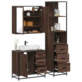 Set de muebles baño 3 pzas madera contrachapada roble marrón von , Badezimmermöbel - Ref: Foro24-3301139, Preis: 258,18 €, Ra...