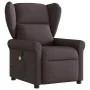 Sillón de masaje reclinable de tela marrón oscuro by , Armchairs - Ref: Foro24-4015671, Price: 207,54 €, Discount: %