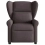 Sillón de masaje reclinable de tela marrón oscuro by , Armchairs - Ref: Foro24-4015671, Price: 207,54 €, Discount: %