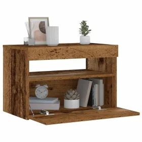 Mesilla de noche con luces LED madera vieja 60x35x40 cm de , Mesitas de noche - Ref: Foro24-3329175, Precio: 51,61 €, Descuen...