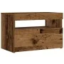 Mesilla de noche con luces LED madera vieja 60x35x40 cm de , Mesitas de noche - Ref: Foro24-3329175, Precio: 51,61 €, Descuen...