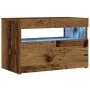 Mesilla de noche con luces LED madera vieja 60x35x40 cm de , Mesitas de noche - Ref: Foro24-3329175, Precio: 51,61 €, Descuen...