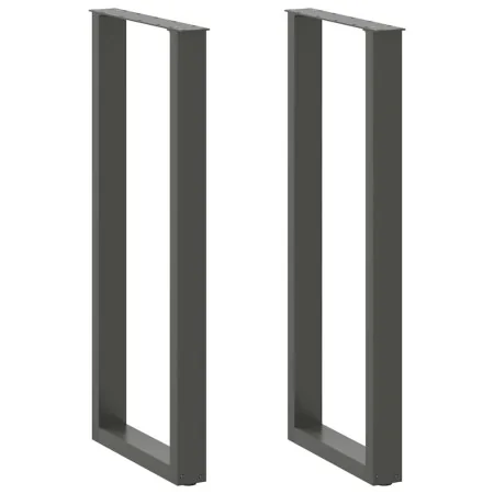 Patas mesa centro forma U 2uds acero antracita 50x(110-111) cm by , Table legs - Ref: Foro24-4013246, Price: 107,07 €, Discou...