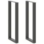 Patas mesa centro forma U 2uds acero antracita 50x(110-111) cm by , Table legs - Ref: Foro24-4013246, Price: 107,07 €, Discou...