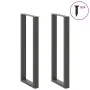Patas mesa centro forma U 2uds acero antracita 50x(110-111) cm by , Table legs - Ref: Foro24-4013246, Price: 107,07 €, Discou...