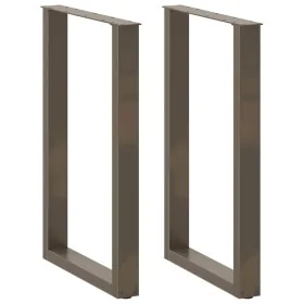 Patas de mesa centro forma U 2uds acero natural 60x(90-91) cm de , Patas para mesas - Ref: Foro24-4013227, Precio: 96,96 €, D...