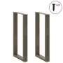 Patas de mesa centro forma U 2uds acero natural 40x(90-91) cm by , Table legs - Ref: Foro24-4013219, Price: 86,94 €, Discount: %