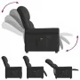 Sillón reclinable de cuero sintético negro brillante de , Sillones - Ref: Foro24-4015678, Precio: 191,49 €, Descuento: %