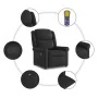 Sillón reclinable de cuero sintético negro brillante de , Sillones - Ref: Foro24-4015678, Precio: 191,49 €, Descuento: %