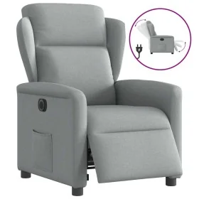 Sillón reclinable eléctrico tela gris claro de , Sillones - Ref: Foro24-3303114, Precio: 239,27 €, Descuento: %