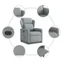 Sillón reclinable eléctrico tela gris claro de , Sillones - Ref: Foro24-3303114, Precio: 239,27 €, Descuento: %