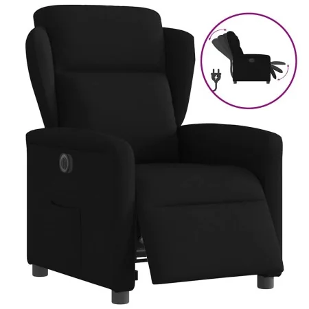 Sillón reclinable eléctrico de tela negro de , Sillones - Ref: Foro24-3303116, Precio: 241,79 €, Descuento: %
