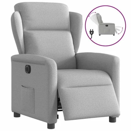 Sillón reclinable eléctrico de tela gris nube de , Sillones - Ref: Foro24-3303123, Precio: 238,93 €, Descuento: %